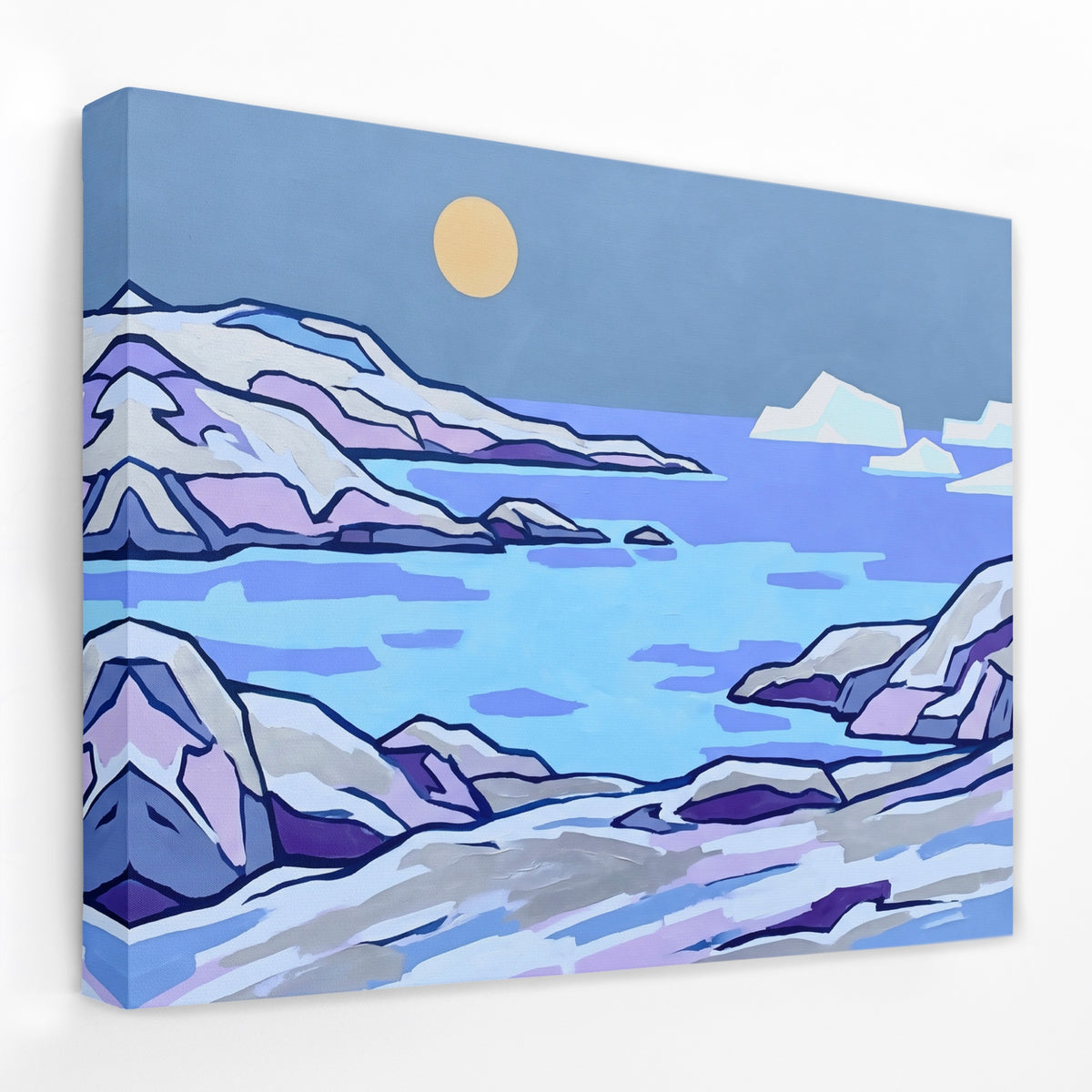 Arctic Iceberg Dusk — Arctic Iceberg Dusk Landscape   Side View   Mirror Wrap 134