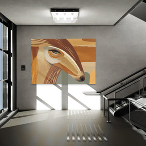 Armadillo Burgundy Expressionist - Luxury Wall Art