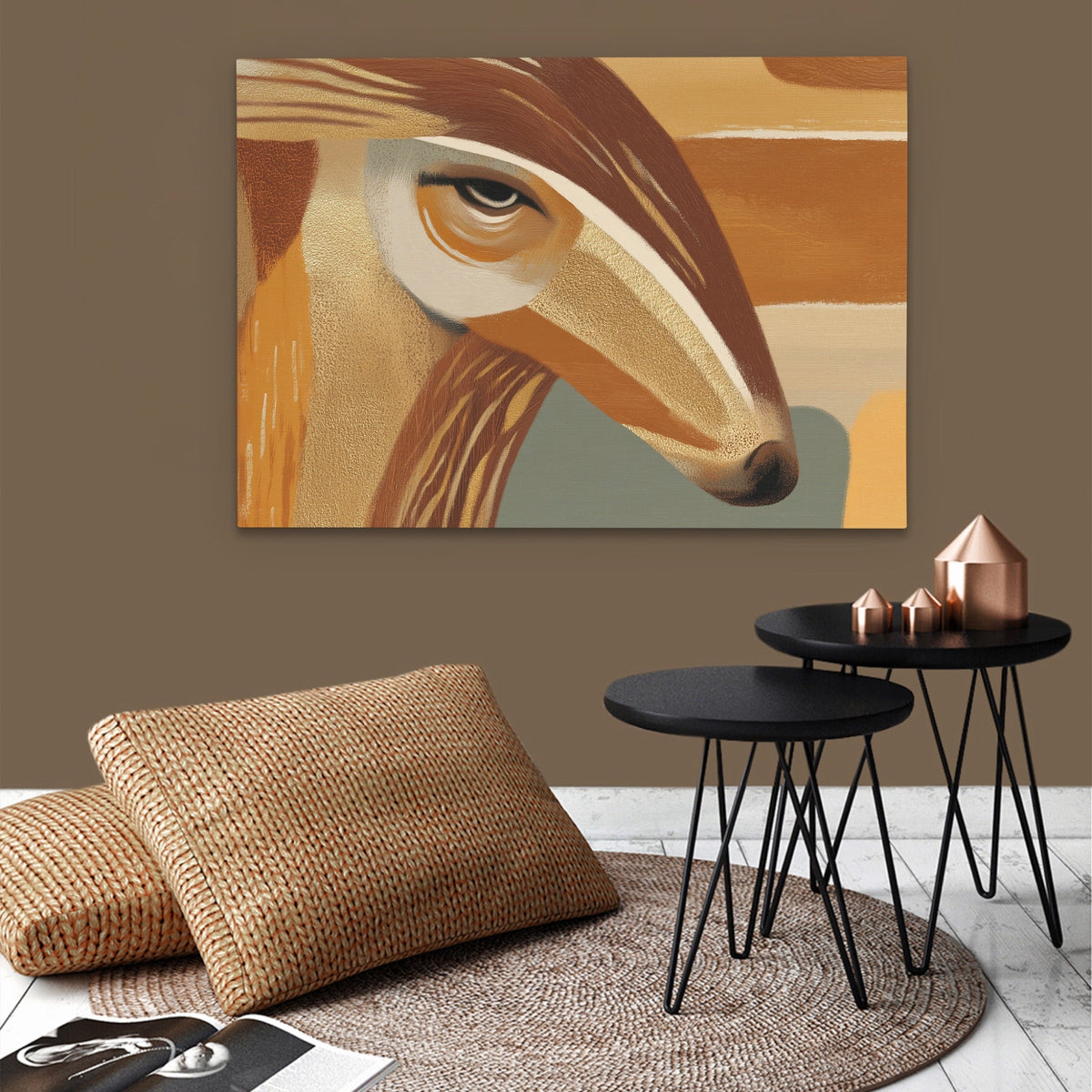 Armadillo Burgundy Expressionist - Luxury Wall Art