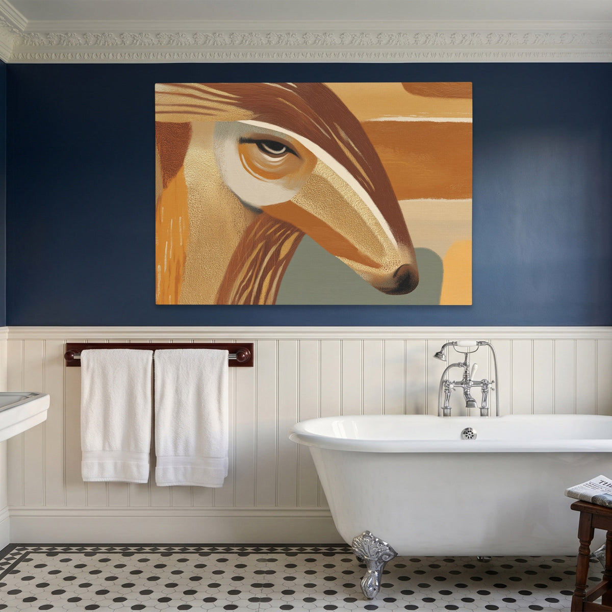 Armadillo Burgundy Expressionist - Luxury Wall Art