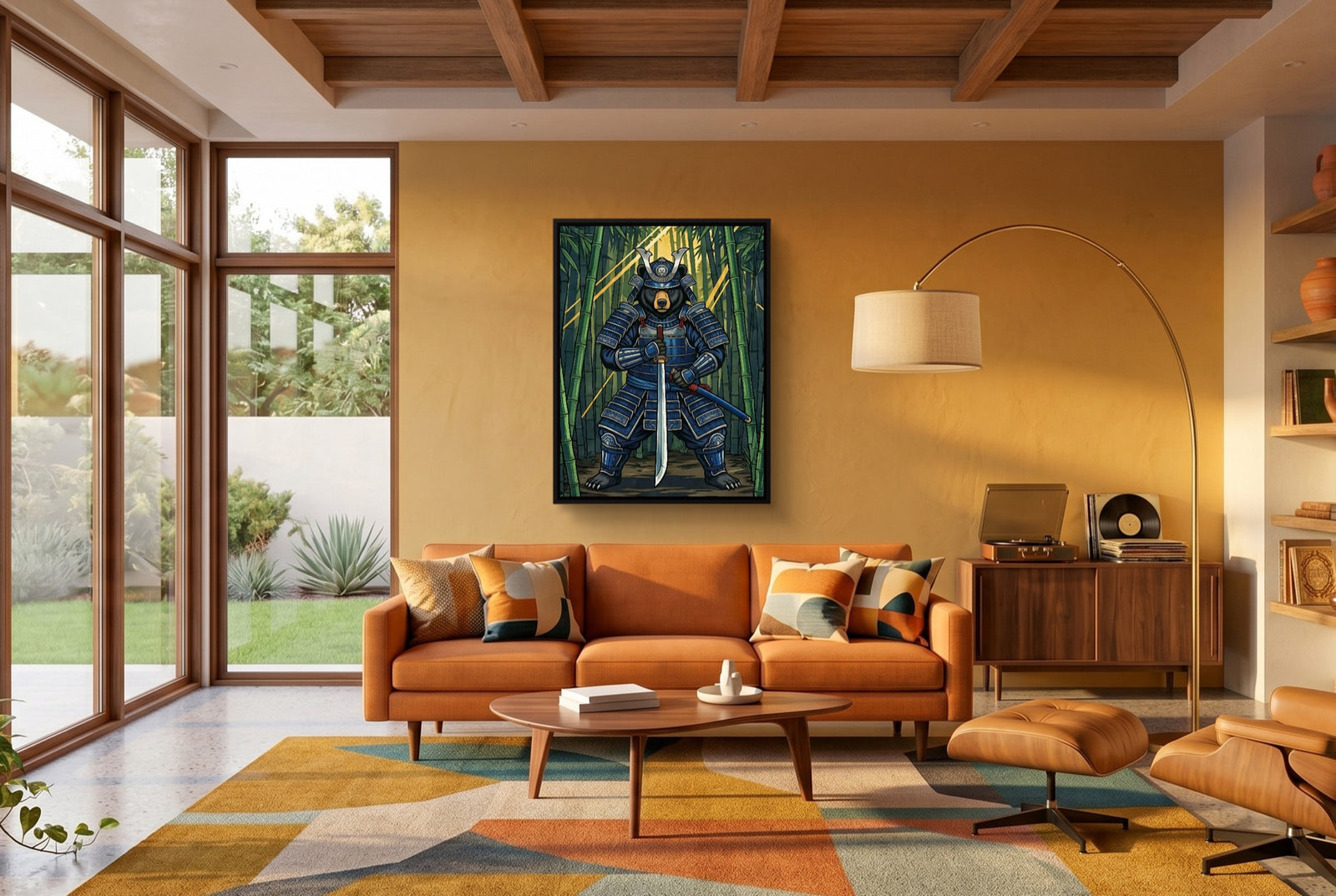Armored Bear Katana — armored bear katana white studio framed black