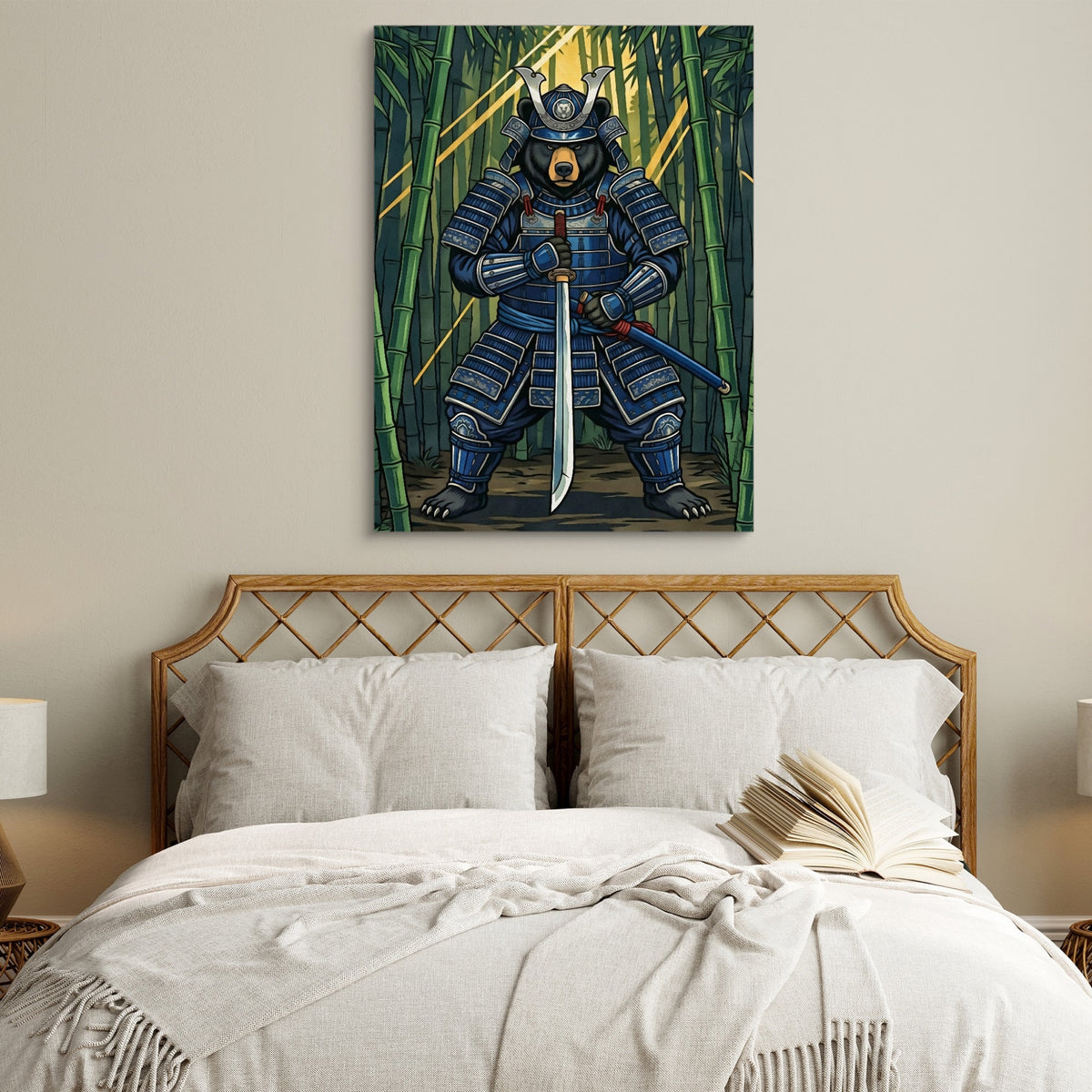 Armored Bear Katana — armored bear katana sq white bedroom 1port flush print