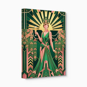Art Deco Celebration — art deco celebration angled flush print