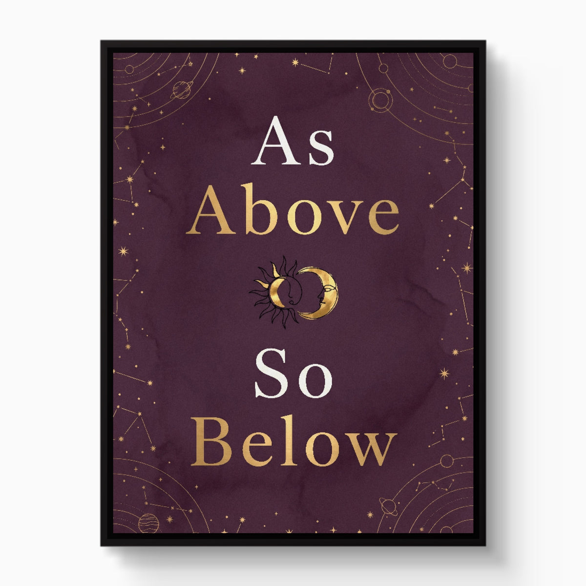 As Above Celestial — as above celestial white studio framed black