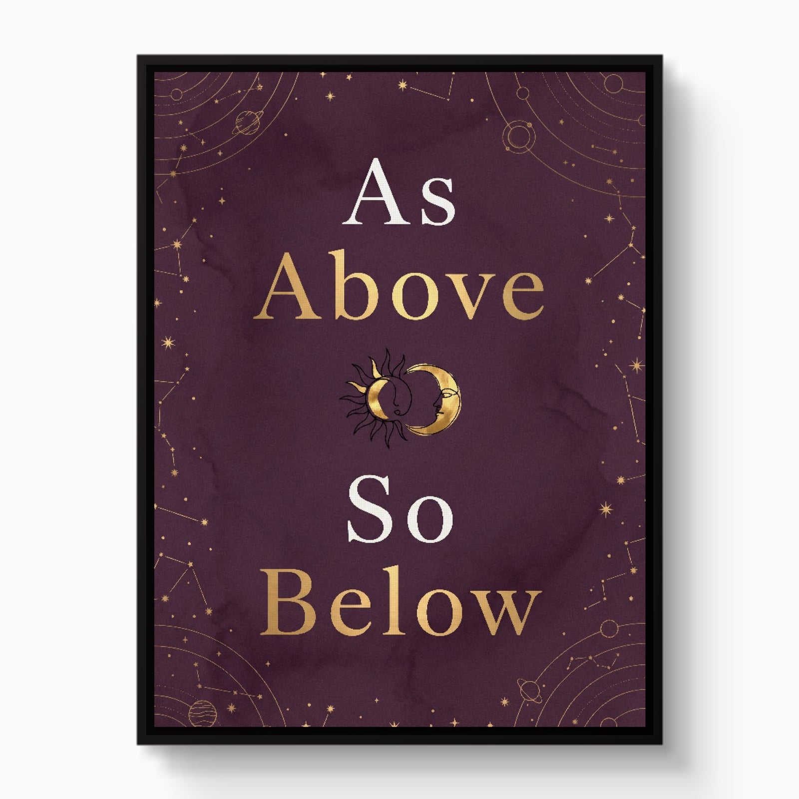 As Above Celestial — as above celestial white studio framed black