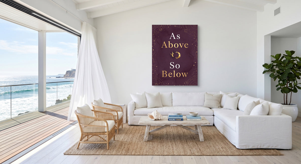 As Above Celestial — as above celestial beachside villa 1port flush print