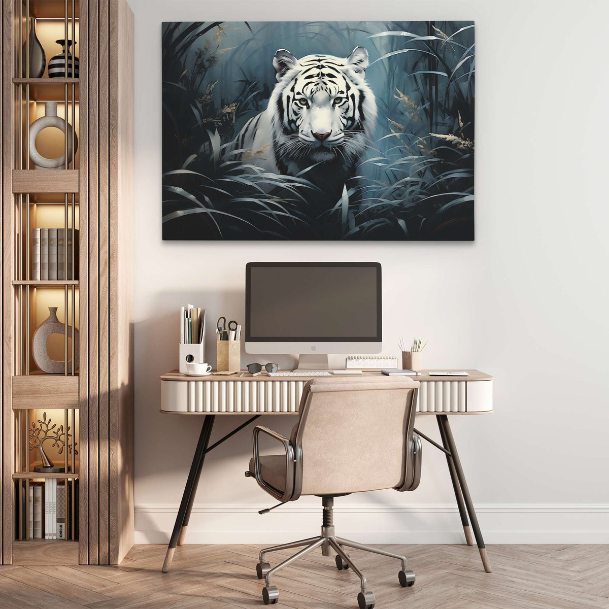 Asian White Tiger - Luxury Wall Art