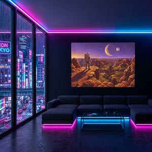 Astronaut Canyon Exploration — Astronaut Canyon Exploration Blue Pink Neon Room Land 10