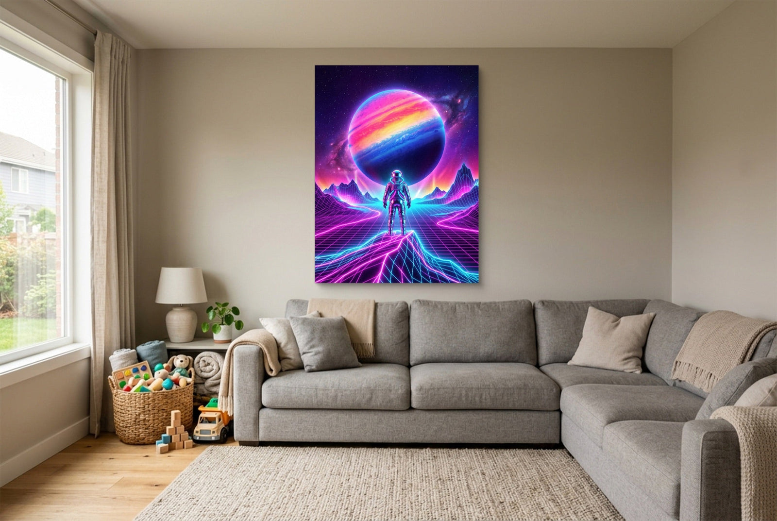 Astronaut Grid Vista - Luxury Wall Art