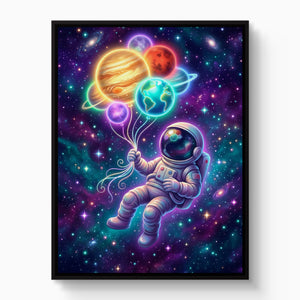 Astronaut's Planet Drift — astronaut's planet drift white studio framed black