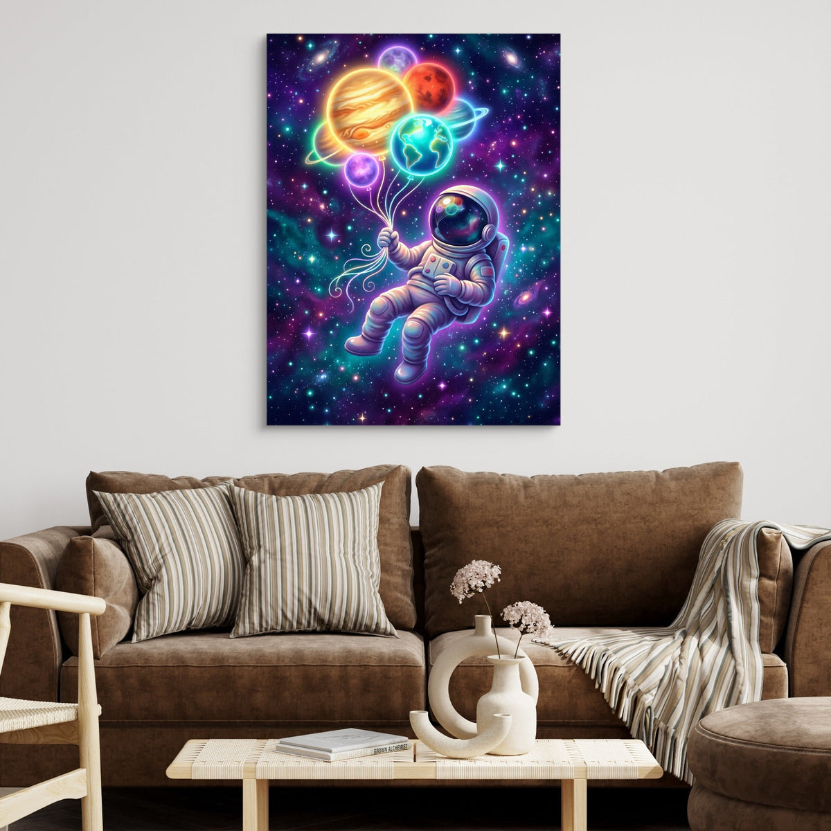 Astronaut's Planet Drift - Luxury Wall Art