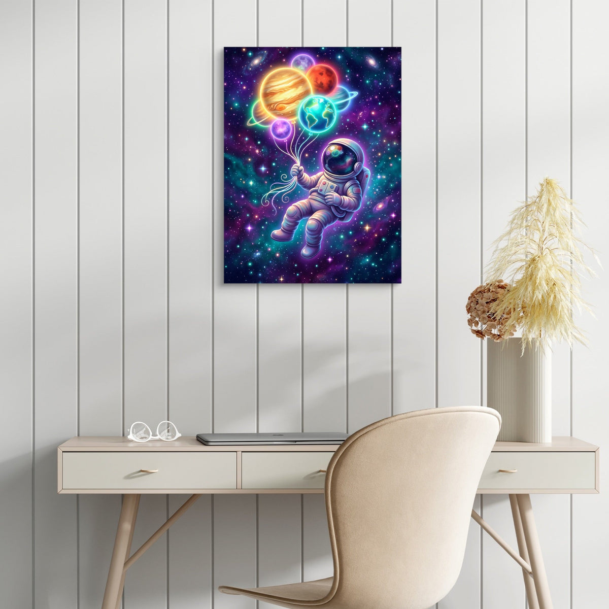 Astronaut's Planet Drift - Luxury Wall Art