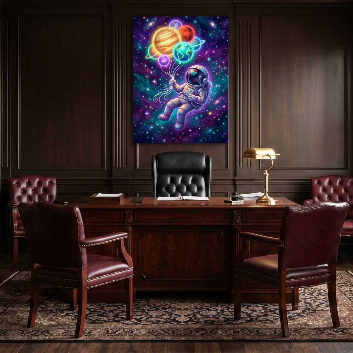 Astronaut's Planet Drift - Luxury Wall Art