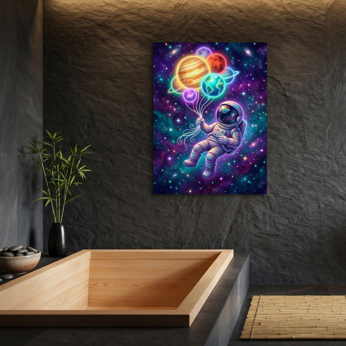 Astronaut's Planet Drift - Luxury Wall Art