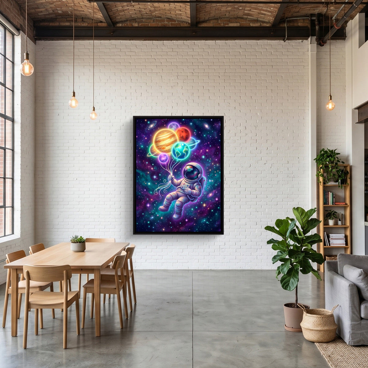 Astronaut's Planet Drift - Luxury Wall Art