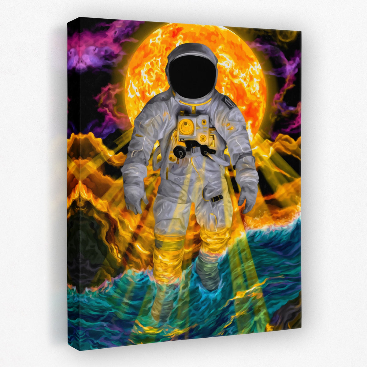 Astronaut's Solar Drift - Luxury Wall Art