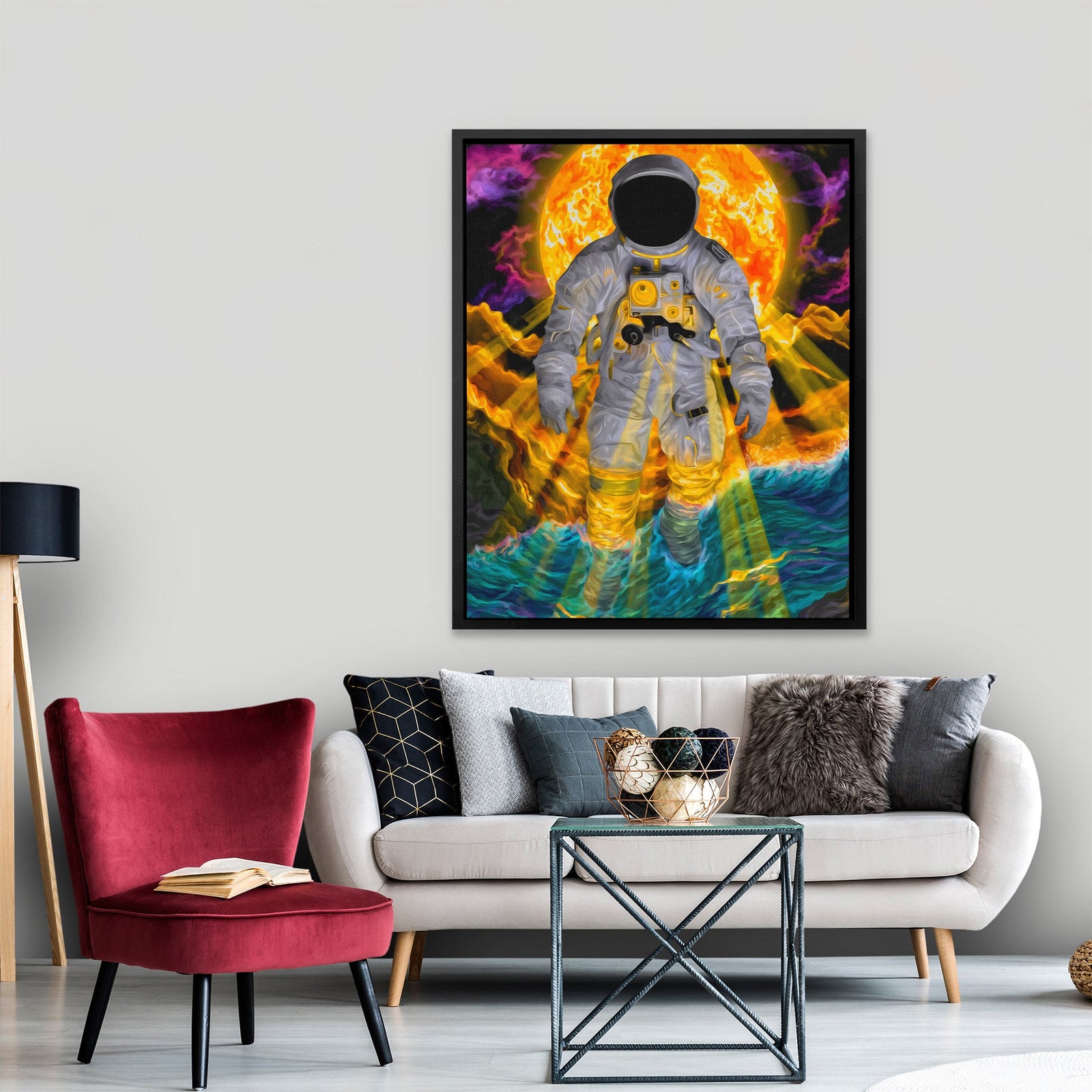 Astronaut's Solar Drift - Luxury Wall Art