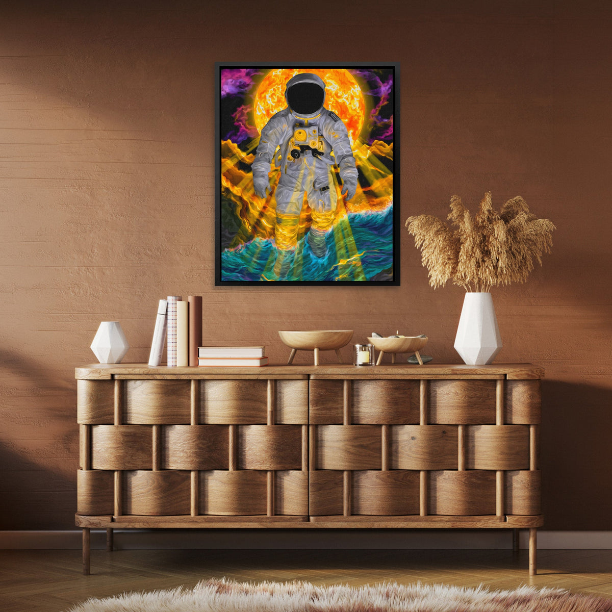 Astronaut's Solar Drift - Luxury Wall Art