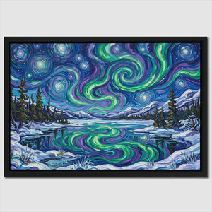 Aurora Borealis Reflection — Aurora Borealis Reflection Close Up Landscape 30