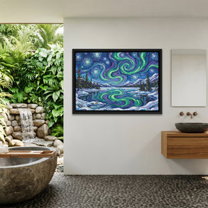 Aurora Borealis Reflection — Aurora Borealis Reflection Outdoor Bathroom Land 174