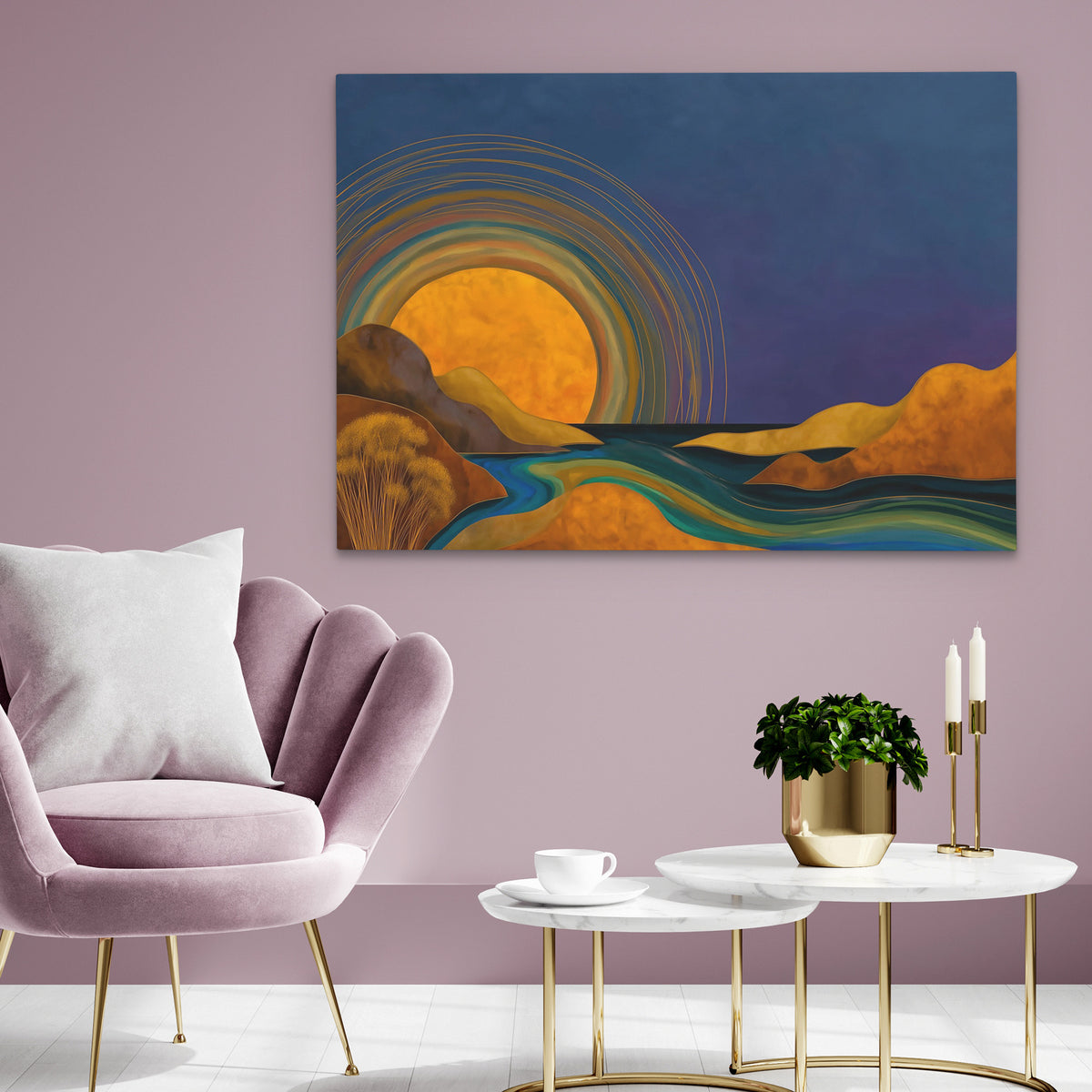 Aurora Mountain Dawn - Luxury Wall Art