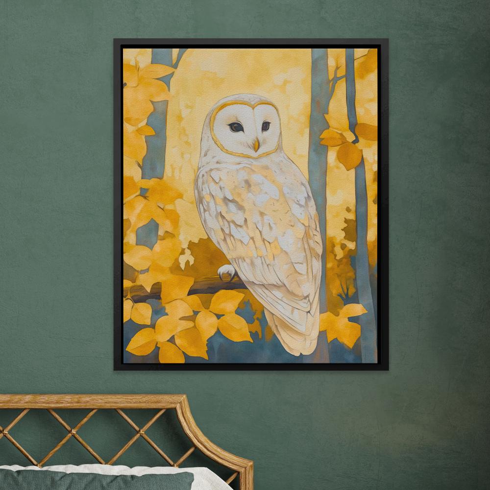 Autumn Owl Perched - Luxury Wall Art