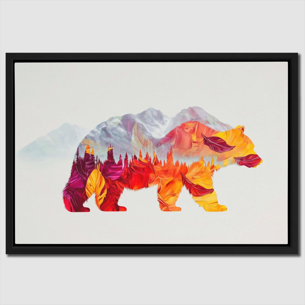 Autumn Trail Bear - Luxury Wall Art