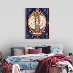 Avalokiteshvara Golden Radiance — avalokiteshvara golden radiance sq luxury bedroom 1port flush print