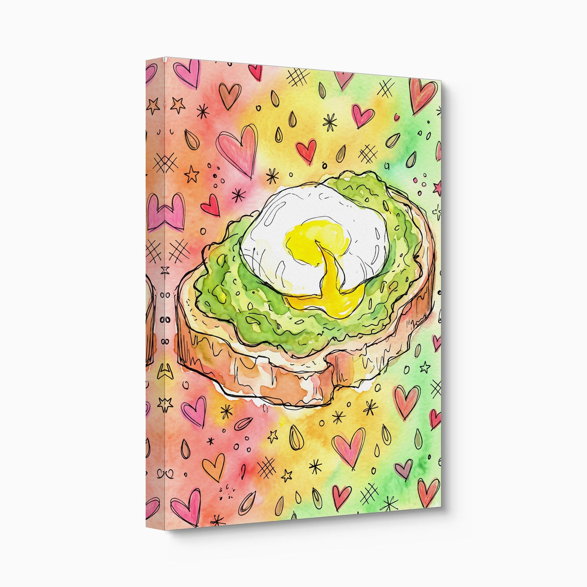 Avocado Toast Hearts - Luxury Wall Art
