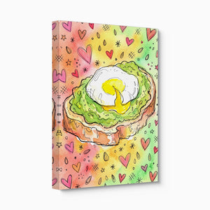 Avocado Toast Hearts - Luxury Wall Art