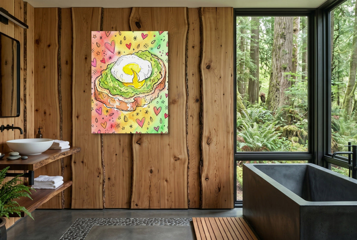 Avocado Toast Hearts - Luxury Wall Art