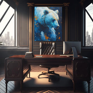 Azul Running Bear - Luxury Wall Art