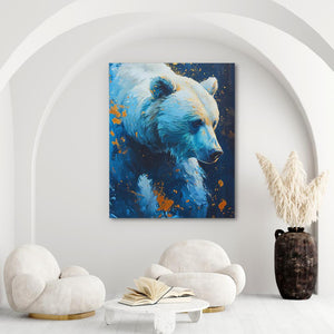 Azul Running Bear - Luxury Wall Art