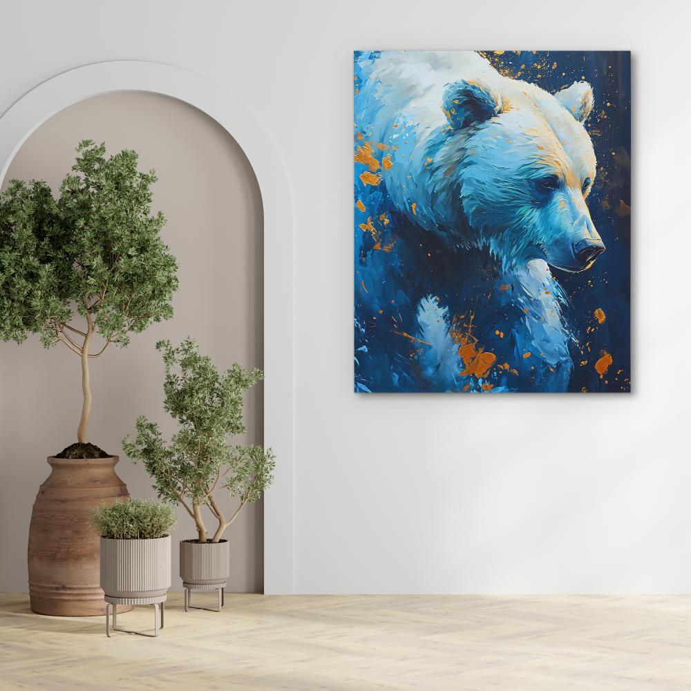 Azul Running Bear - Luxury Wall Art