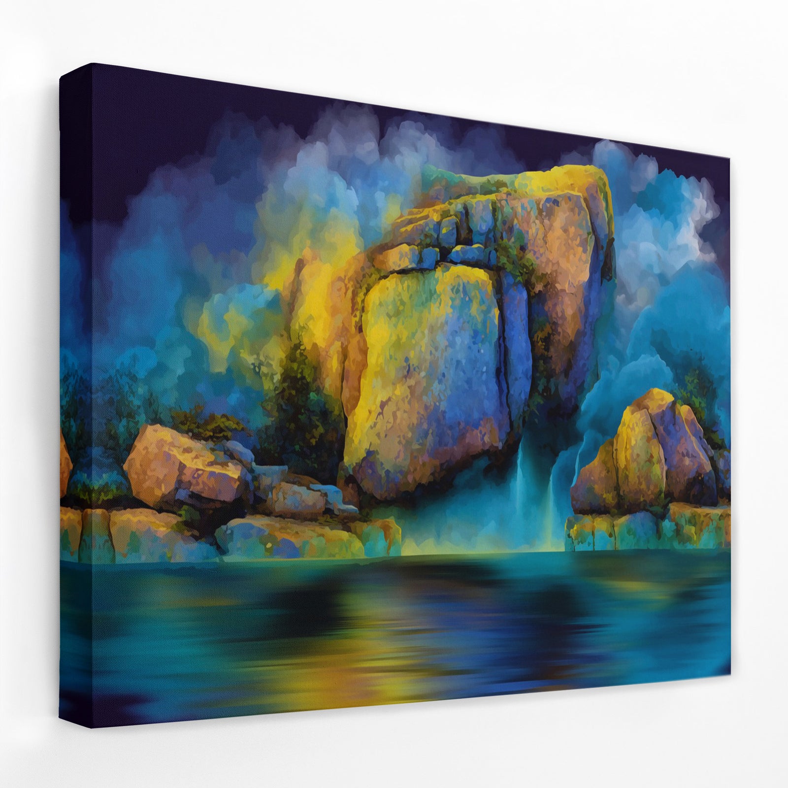 Azure Cliffs Rising - Luxury Wall Art