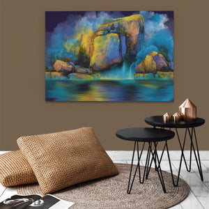 Azure Cliffs Rising - Luxury Wall Art