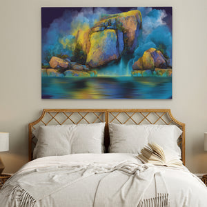 Azure Cliffs Rising - Luxury Wall Art