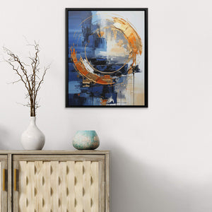 Azure Gold Circle - Luxury Wall Art