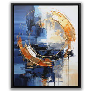 Azure Gold Circle - Luxury Wall Art