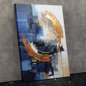 Azure Gold Circle - Luxury Wall Art