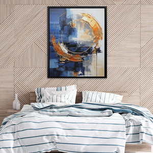 Azure Gold Circle - Luxury Wall Art