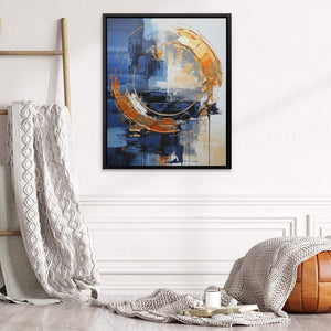 Azure Gold Circle - Luxury Wall Art