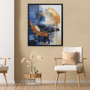 Azure Gold Circle - Luxury Wall Art