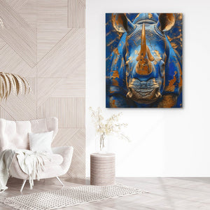 Azure Rhino - Luxury Wall Art