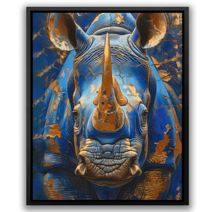 Azure Rhino - Luxury Wall Art