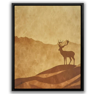 a picture of a deer standing on a hill