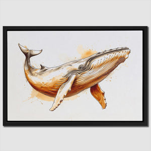a painting of a humpback whale in watercolor