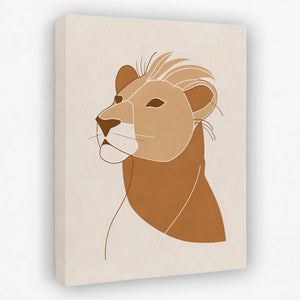 a picture of a lion's head on a canvas