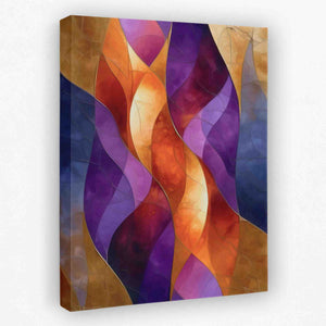 a painting of abstract shapes on a canvas