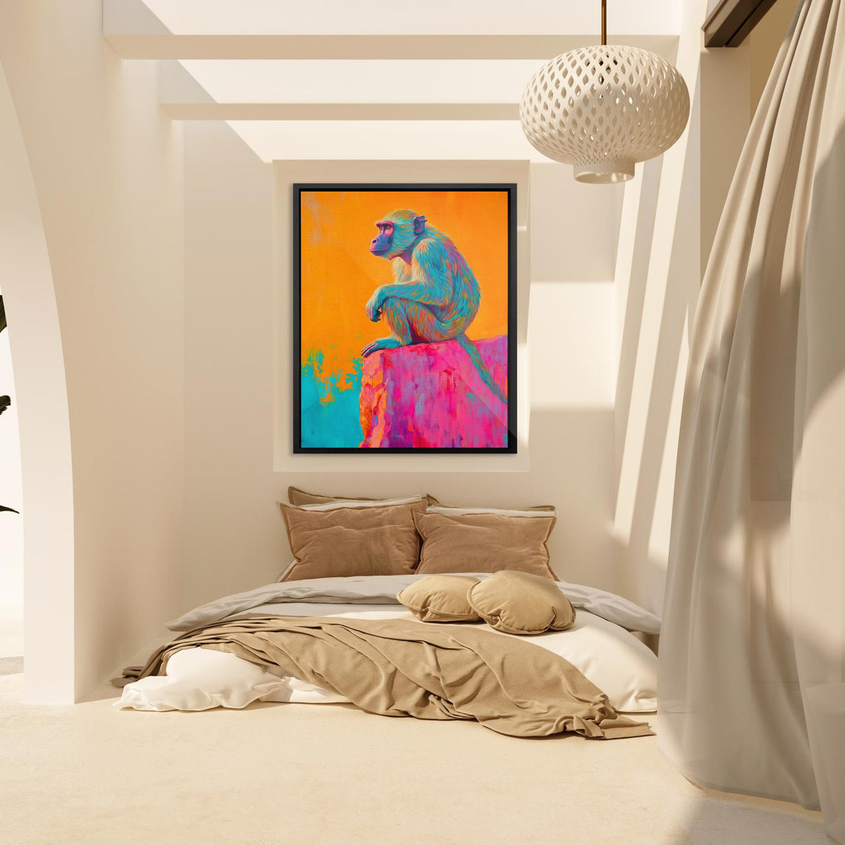 Baboon on the Ledge - Luxury Wall Art